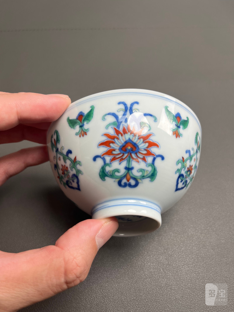 清雍正  斗彩宝相花纹茶圆 - 图5